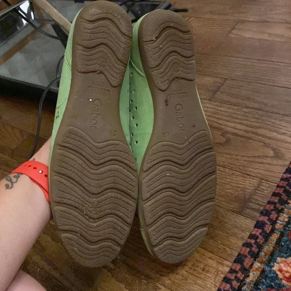 Gabor green suede flat - Picture 4 of 4